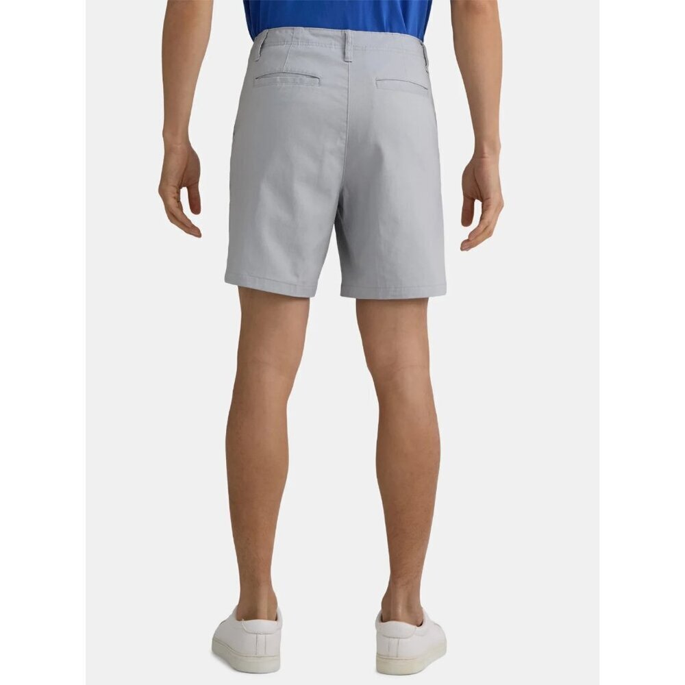 George Men's & Big Men's Stretch Twill Flat Front Shorts, 9" Inseam, Size 46 - Picture 3 of 5